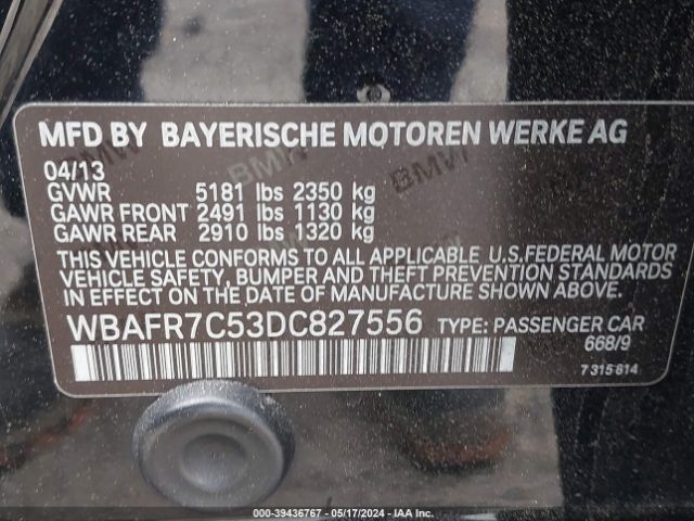 Photo 8 VIN: WBAFR7C53DC827556 - BMW 535I 