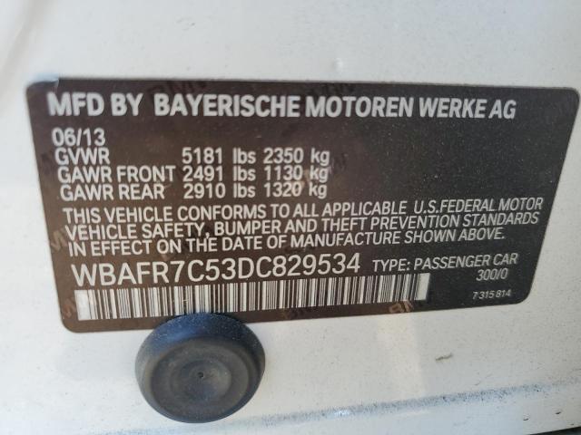 Photo 11 VIN: WBAFR7C53DC829534 - BMW 5 SERIES 