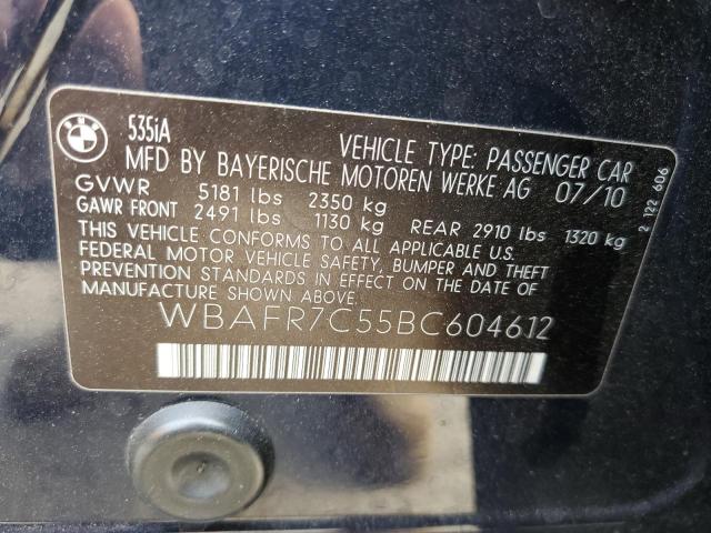 Photo 11 VIN: WBAFR7C55BC604612 - BMW 5 SERIES 