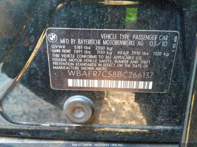 Photo 8 VIN: WBAFR7C58BC266137 - BMW 535I 