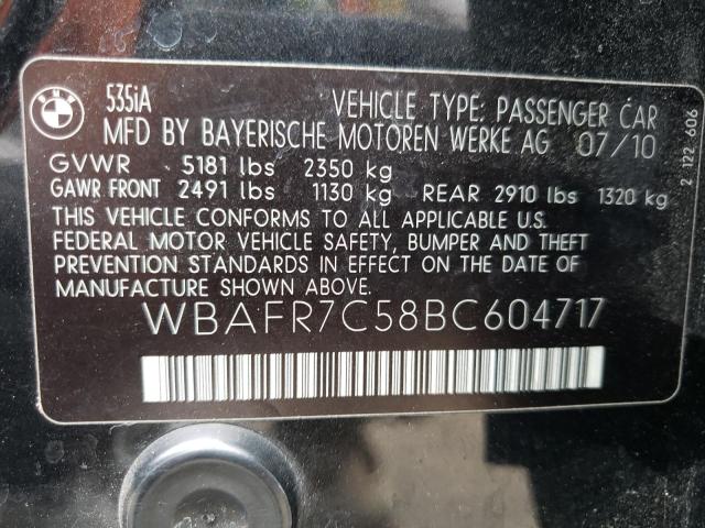 Photo 9 VIN: WBAFR7C58BC604717 - BMW 535 I 