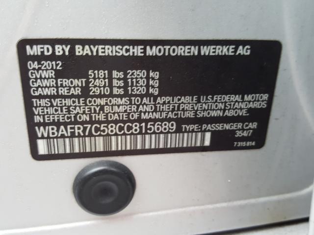 Photo 9 VIN: WBAFR7C58CC815689 - BMW 535 I 