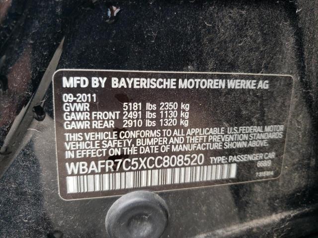 Photo 11 VIN: WBAFR7C5XCC808520 - BMW 5 SERIES 