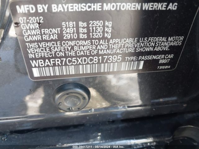 Photo 8 VIN: WBAFR7C5XDC817395 - BMW 535I 