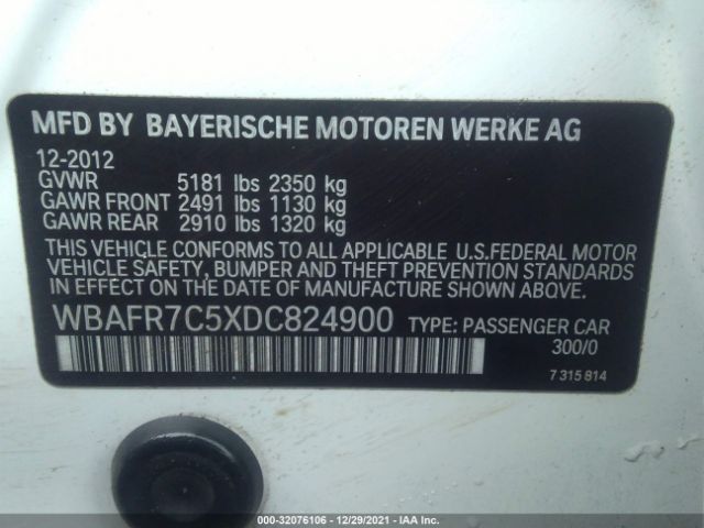 Photo 8 VIN: WBAFR7C5XDC824900 - BMW 5 