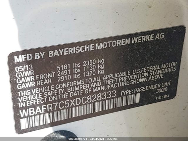 Photo 8 VIN: WBAFR7C5XDC828333 - BMW 535I 