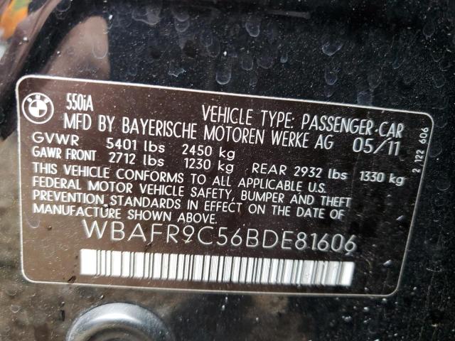 Photo 11 VIN: WBAFR9C56BDE81606 - BMW 5 SERIES 