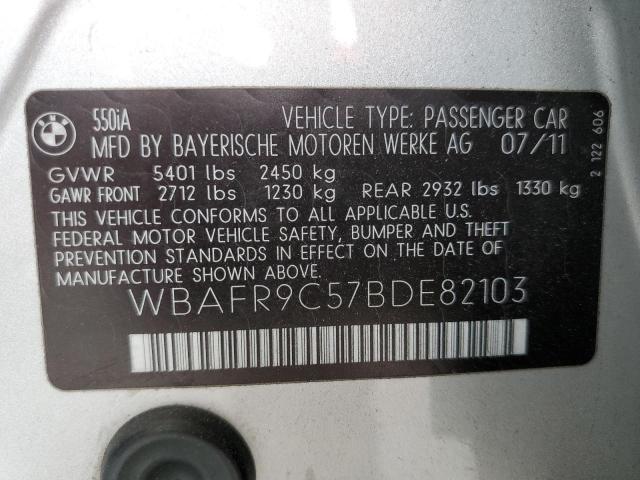 Photo 9 VIN: WBAFR9C57BDE82103 - BMW 550 I 