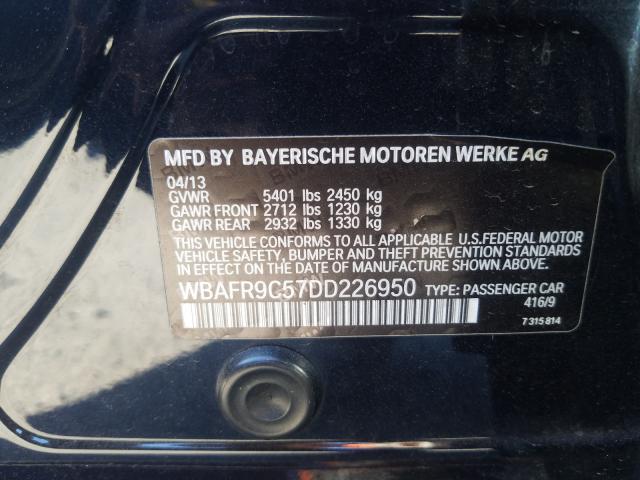 Photo 9 VIN: WBAFR9C57DD226950 - BMW 550 I 