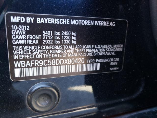 Photo 9 VIN: WBAFR9C58DDX80420 - BMW 550 I 