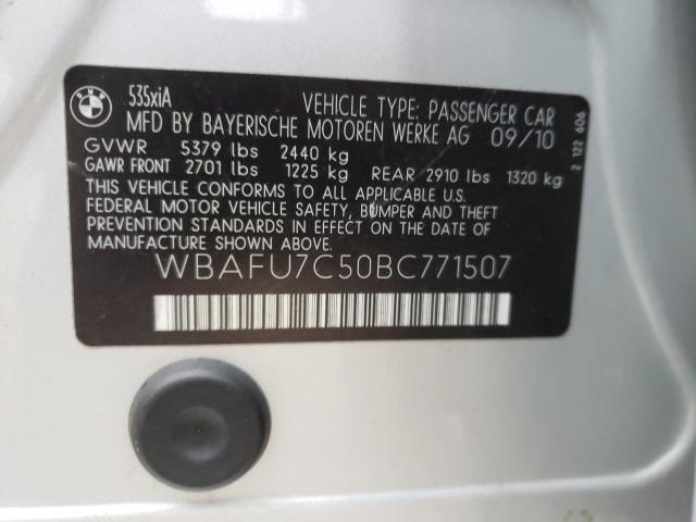 Photo 9 VIN: WBAFU7C50BC771507 - BMW 535 XI 