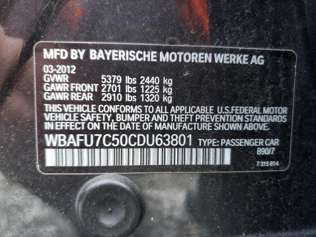 Photo 11 VIN: WBAFU7C50CDU63801 - BMW 5 SERIES 