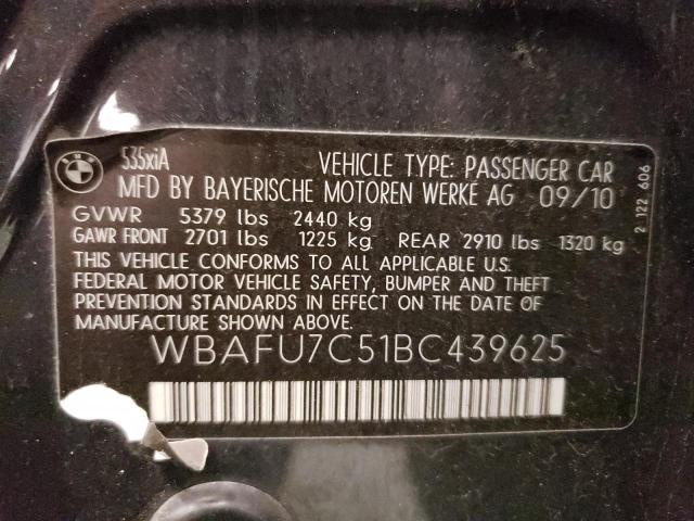 Photo 9 VIN: WBAFU7C51BC439625 - BMW 535 XI 