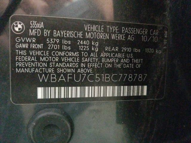 Photo 9 VIN: WBAFU7C51BC778787 - BMW 535 XI 