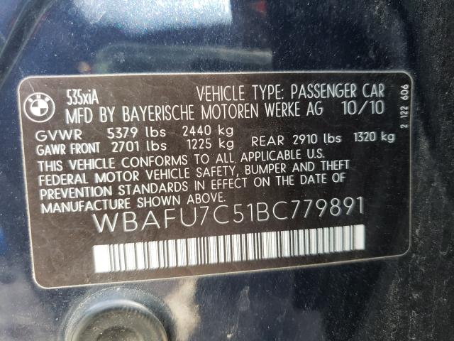 Photo 9 VIN: WBAFU7C51BC779891 - BMW 535 XI 