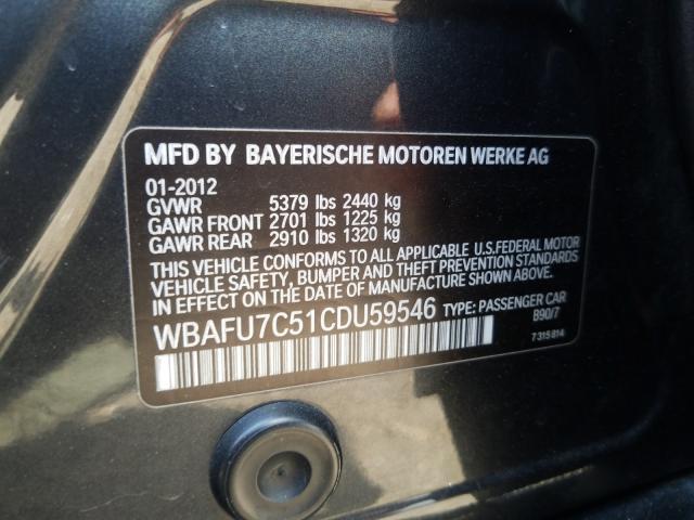 Photo 9 VIN: WBAFU7C51CDU59546 - BMW 535 