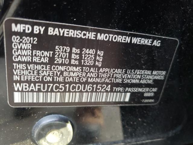 Photo 9 VIN: WBAFU7C51CDU61524 - BMW 535 XI 