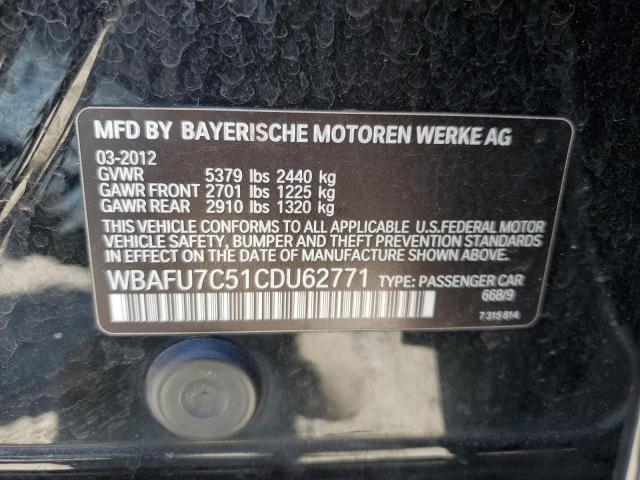 Photo 11 VIN: WBAFU7C51CDU62771 - BMW 5 SERIES 