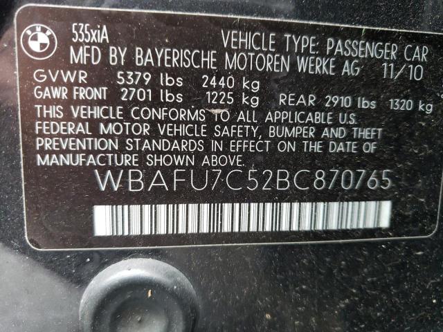 Photo 11 VIN: WBAFU7C52BC870765 - BMW 5 SERIES 