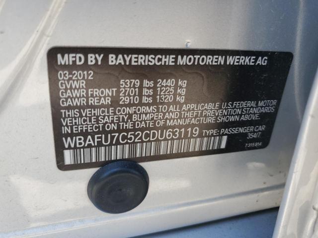 Photo 11 VIN: WBAFU7C52CDU63119 - BMW 5 SERIES 