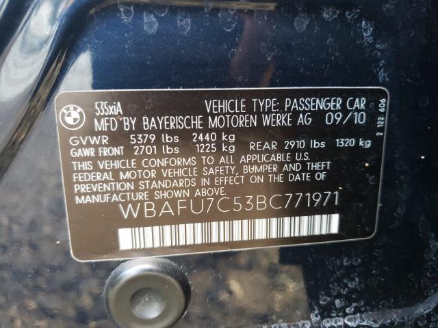 Photo 9 VIN: WBAFU7C53BC771971 - BMW 535 XI 