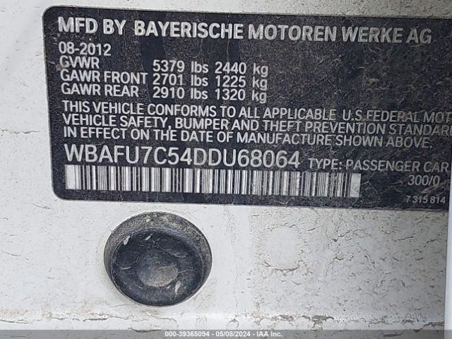 Photo 8 VIN: WBAFU7C54DDU68064 - BMW 535I 