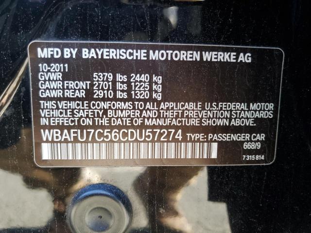 Photo 12 VIN: WBAFU7C56CDU57274 - BMW 5 SERIES 