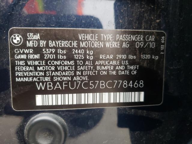 Photo 9 VIN: WBAFU7C57BC778468 - BMW 535 XI 