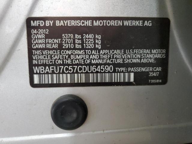 Photo 12 VIN: WBAFU7C57CDU64590 - BMW 535 XI 