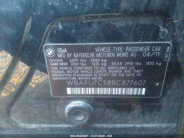 Photo 8 VIN: WBAFU7C58BC877607 - BMW 5 SERIES 