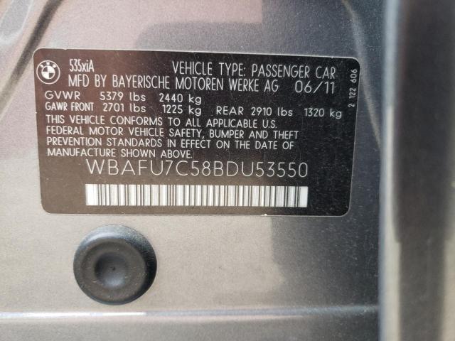 Photo 9 VIN: WBAFU7C58BDU53550 - BMW 535 XI 