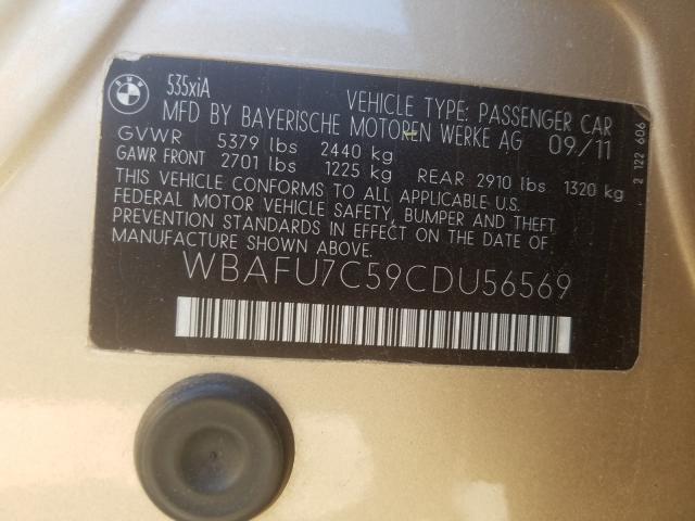 Photo 9 VIN: WBAFU7C59CDU56569 - BMW 535 XI 