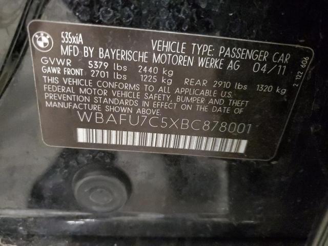 Photo 11 VIN: WBAFU7C5XBC878001 - BMW 5 SERIES 