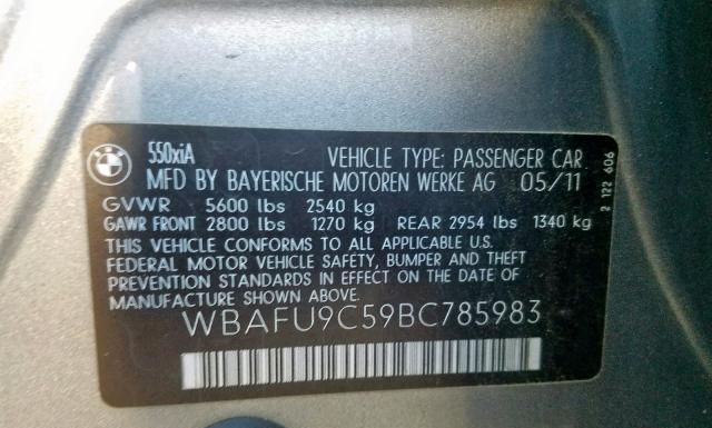 Photo 9 VIN: WBAFU9C59BC785983 - BMW 550 