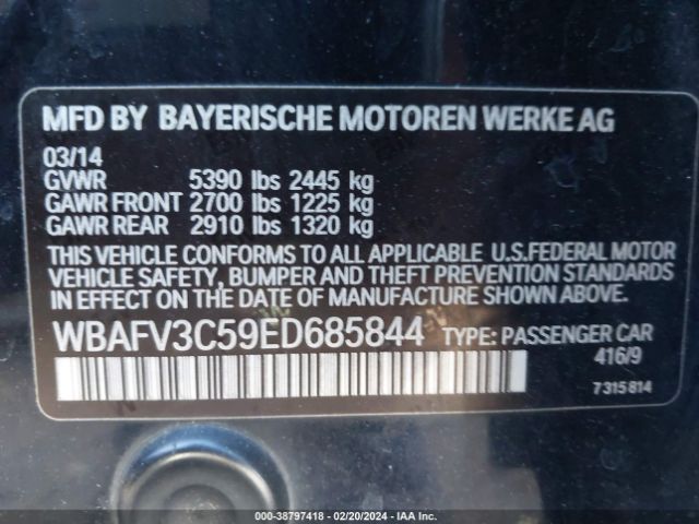 Photo 8 VIN: WBAFV3C59ED685844 - BMW 535D 