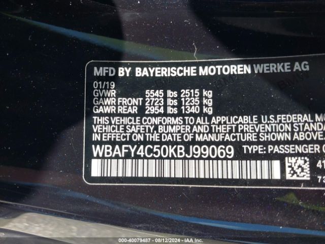 Photo 8 VIN: WBAFY4C50KBJ99069 - BMW 850I 