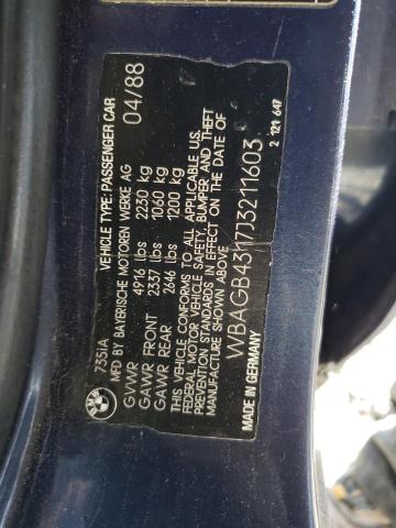 Photo 11 VIN: WBAGB4317J3211603 - BMW 7 SERIES 