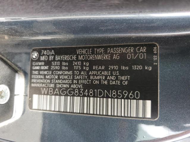 Photo 11 VIN: WBAGG83481DN85960 - BMW 7 SERIES 