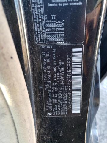 Photo 11 VIN: WBAGN634X3DR09830 - BMW 745 LI 