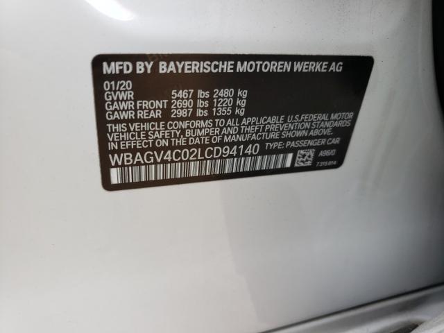 Photo 9 VIN: WBAGV4C02LCD94140 - BMW 840XI 