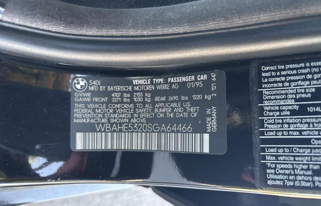 Photo 9 VIN: WBAHE5320SGA64466 - BMW 5 SERIES 