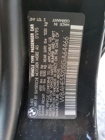 Photo 8 VIN: WBAHE5320SGA64466 - BMW 5 SERIES 