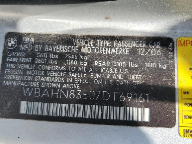 Photo 11 VIN: WBAHN83507DT69161 - BMW 7 SERIES 