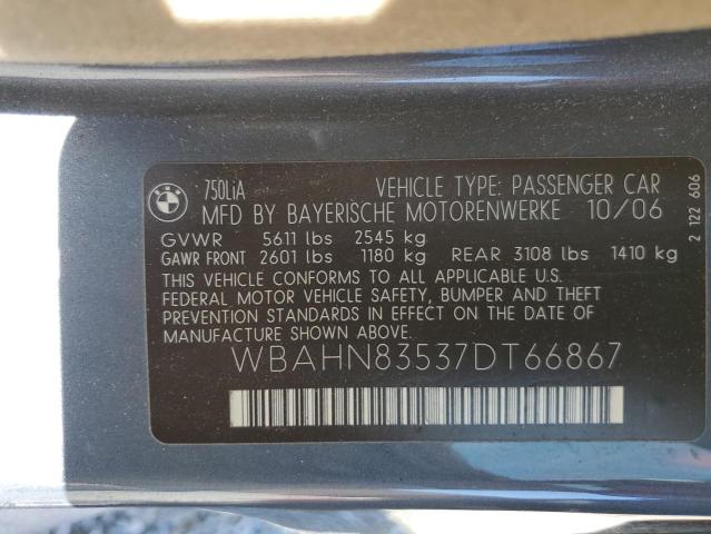 Photo 11 VIN: WBAHN83537DT66867 - BMW 750 