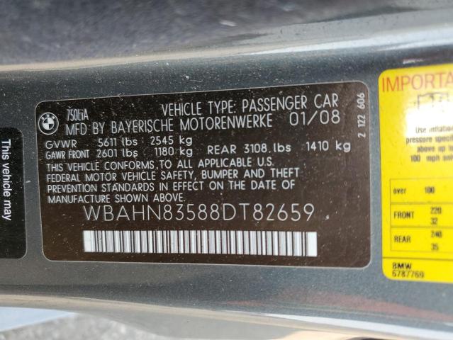 Photo 11 VIN: WBAHN83588DT82659 - BMW 750 LI 