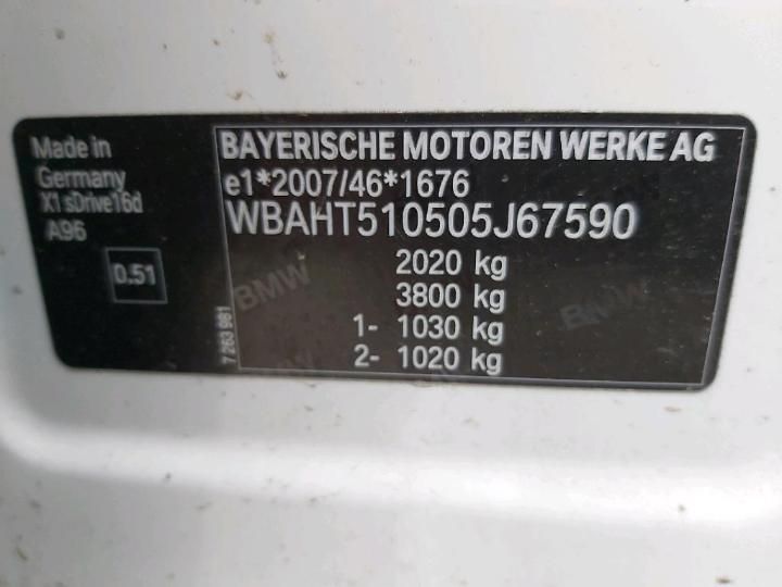 Photo 6 VIN: WBAHT510505J67590 - BMW X1 