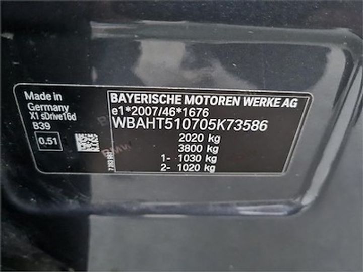 Photo 11 VIN: WBAHT510705K73586 - BMW X1 DIESEL - 2015 