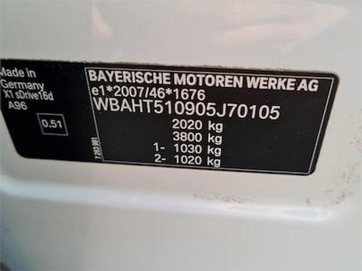 Photo 12 VIN: WBAHT510905J70105 - BMW X1 DIESEL - 2015 