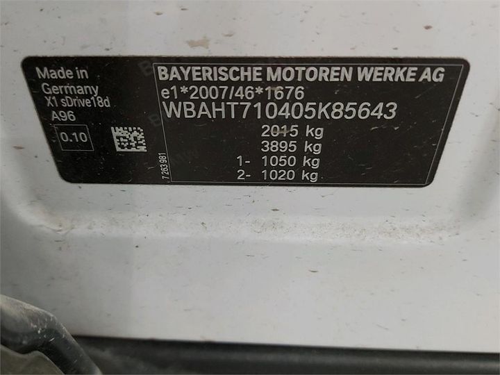 Photo 6 VIN: WBAHT710405K85643 - BMW X1 