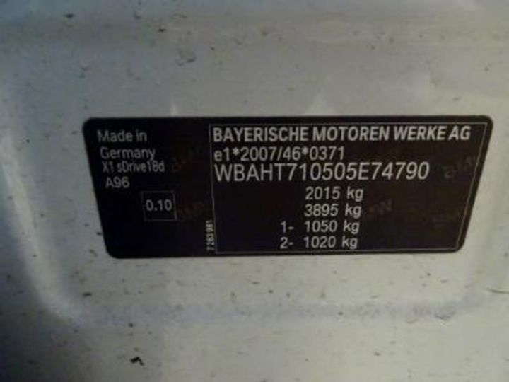 Photo 11 VIN: WBAHT710505E74790 - BMW X1 DIESEL - 2015 